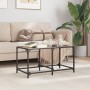 Mesa de centro superficie de vidrio acero negra 78,5x40x40 cm de , Mesas de centro - Ref: Foro24-845975, Precio: 42,46 €, Des...