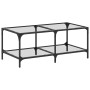 Mesa de centro superficie de vidrio acero 98,5x50x40 cm de , Mesas de centro - Ref: Foro24-845980, Precio: 58,42 €, Descuento: %