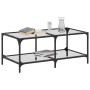 Mesa de centro superficie de vidrio acero 98,5x50x40 cm de , Mesas de centro - Ref: Foro24-845980, Precio: 58,42 €, Descuento: %