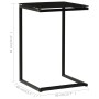 Mesa auxiliar de vidrio templado negro 40x40x60 cm en Mesas auxiliares | Comprar online en Foru.es