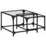 Mesas de centro apilables con tapa de vidrio 2 pzas acero de , Mesas de centro - Ref: Foro24-845982, Precio: 48,16 €, Descuen...