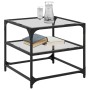 Mesa de centro superficie vidrio transparente acero 50x50x45 cm de , Mesas de centro - Ref: Foro24-846006, Precio: 38,64 €, D...