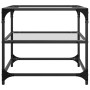 Mesa de centro superficie vidrio transparente acero 50x50x45 cm de , Mesas de centro - Ref: Foro24-846006, Precio: 38,64 €, D...