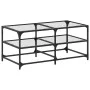 Glass and steel coffee table, 98.5x50x45 cm by , Coffee table - Ref: Foro24-846012, Price: 63,73 €, Discount: %