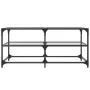 Glass and steel coffee table, 98.5x50x45 cm by , Coffee table - Ref: Foro24-846012, Price: 63,73 €, Discount: %