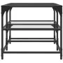 Glass and steel coffee table, 98.5x50x45 cm by , Coffee table - Ref: Foro24-846012, Price: 63,73 €, Discount: %
