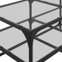 Mesa de centro superficie de vidrio acero 98,5x50x45 cm de , Mesas de centro - Ref: Foro24-846012, Precio: 64,99 €, Descuento: %