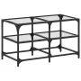 Mesa de centro superficie de vidrio acero 78,5x40x45 cm de , Mesas de centro - Ref: Foro24-846010, Precio: 51,93 €, Descuento: %