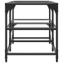 Mesa de centro superficie de vidrio acero 78,5x40x45 cm de , Mesas de centro - Ref: Foro24-846010, Precio: 51,93 €, Descuento: %