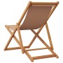 Silla de playa plegable madera maciza de eucalipto y tela taupe de , Sillas de jardín - Ref: Foro24-366565, Precio: 62,56 €, ...