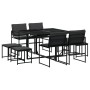 Juego de comedor de jardín 9 piezas con cojines textileno negro de , Conjuntos de jardín - Ref: Foro24-3295083, Precio: 351,2...