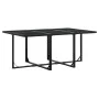 Juego de comedor de jardín 7 pzas con cojines textileno negro de , Conjuntos de jardín - Ref: Foro24-3295074, Precio: 385,78 ...