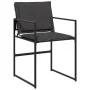 Juego de comedor de jardín 7 pzas con cojines textileno negro de , Conjuntos de jardín - Ref: Foro24-3295074, Precio: 385,78 ...