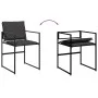 Juego de comedor de jardín 7 pzas con cojines textileno negro de , Conjuntos de jardín - Ref: Foro24-3295074, Precio: 385,78 ...
