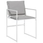 Juego de comedor de jardín 5 pzas con cojines textilene blanco de , Conjuntos de jardín - Ref: Foro24-3295088, Precio: 261,81...