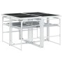 Juego de comedor de jardín 5 pzas con cojines textilene blanco de , Conjuntos de jardín - Ref: Foro24-3295088, Precio: 261,81...