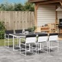 Juego de comedor de jardín 7 pzas con cojines textilene blanco de , Conjuntos de jardín - Ref: Foro24-3295104, Precio: 391,51...
