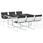 Juego de comedor de jardín 7 pzas con cojines textilene blanco de , Conjuntos de jardín - Ref: Foro24-3295104, Precio: 391,51...