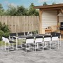 Juego de comedor de jardín 13 pzas con cojines textilene blanco de , Conjuntos de jardín - Ref: Foro24-3295110, Precio: 715,6...