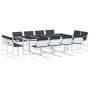 Juego de comedor de jardín 13 pzas con cojines textilene blanco de , Conjuntos de jardín - Ref: Foro24-3295110, Precio: 715,6...