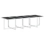 Juego de comedor de jardín 11 pzas con cojines textilene blanco de , Conjuntos de jardín - Ref: Foro24-3295106, Precio: 690,2...