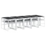 Juego de comedor de jardín 11 pzas con cojines textilene blanco de , Conjuntos de jardín - Ref: Foro24-3295106, Precio: 690,2...