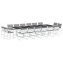 Juego de comedor de jardín 17 pzas con cojines textilene blanco de , Conjuntos de jardín - Ref: Foro24-3295097, Precio: 956,9...