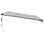 Toldo retráctil automático luz LED antracita blanco 450x300 cm de , Toldos - Ref: Foro24-3310236, Precio: 530,37 €, Descuento: %