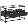 Mueble TV cristal y madera ingeniería negro 80x35x51 cm de , Muebles TV - Ref: Foro24-846059, Precio: 68,78 €, Descuento: %