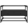 Mueble TV cristal y madera ingeniería negro 80x35x51 cm de , Muebles TV - Ref: Foro24-846059, Precio: 68,78 €, Descuento: %