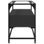 Mueble TV cristal y madera ingeniería negro 80x35x51 cm de , Muebles TV - Ref: Foro24-846059, Precio: 69,67 €, Descuento: %