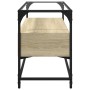Mueble TV cristal y madera ingeniería roble Sonoma 98x35x51 cm de , Muebles TV - Ref: Foro24-846065, Precio: 75,12 €, Descuen...