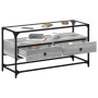 Mueble TV cristal y madera ingeniería gris Sonoma 98x35x51 cm de , Muebles TV - Ref: Foro24-846067, Precio: 77,33 €, Descuent...