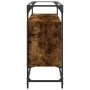 Aparador cristal y madera ingeniería roble ahumado 98x35x81 cm de , Aparadores - Ref: Foro24-846071, Precio: 89,82 €, Descuen...