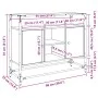 Aparador cristal y madera ingeniería roble ahumado 98x35x81 cm de , Aparadores - Ref: Foro24-846071, Precio: 89,82 €, Descuen...