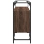 Aparador cristal y madera ingeniería marrón roble 98x35x81 cm de , Aparadores - Ref: Foro24-846073, Precio: 101,17 €, Descuen...