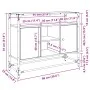 Aparador cristal y madera ingeniería marrón roble 98x35x81 cm de , Aparadores - Ref: Foro24-846073, Precio: 99,75 €, Descuent...