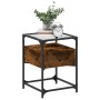 Mesita de noche madera de ingeniería roble ahumado 40x40x55 cm de , Mesitas de noche - Ref: Foro24-846078, Precio: 54,87 €, D...