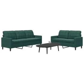 Juego de sofás con cojines 2 piezas terciopelo verde oscuro de , Sofás - Ref: Foro24-3278393, Precio: 542,60 €, Descuento: %