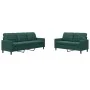2-piece dark green velvet sofa set with cushions by , Sofas - Ref: Foro24-3278393, Price: 542,60 €, Discount: %
