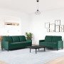 Juego de sofás con cojines 2 piezas terciopelo verde oscuro de , Sofás - Ref: Foro24-3278393, Precio: 553,02 €, Descuento: %