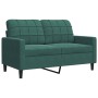 Juego de sofás con cojines 2 piezas terciopelo verde oscuro de , Sofás - Ref: Foro24-3278393, Precio: 553,02 €, Descuento: %