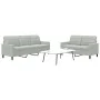 Juego de sofás con cojines 2 piezas terciopelo gris claro de , Sofás - Ref: Foro24-3278391, Precio: 466,24 €, Descuento: %