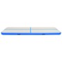 Esterilla inflable de gimnasia con bomba PVC azul 600x100x15 cm de vidaXL, Esteras para pilates y yoga - Ref: Foro24-92668, P...