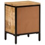 Mesita de noche de madera maciza de mango rugosa 40x30x52,5 cm de , Mesitas de noche - Ref: Foro24-358503, Precio: 87,08 €, D...