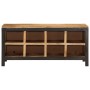 Banco zapatero de madera maciza de mango rugosa 110x35x51 cm de , Zapateros y organizadores de calzado - Ref: Foro24-358508, ...