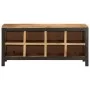 Banco zapatero de madera maciza de mango rugosa 110x35x51 cm de , Zapateros y organizadores de calzado - Ref: Foro24-358508, ...