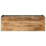 Banco zapatero de madera maciza de mango rugosa 110x35x51 cm de , Zapateros y organizadores de calzado - Ref: Foro24-358508, ...