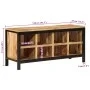 Banco zapatero de madera maciza de mango rugosa 110x35x51 cm de , Zapateros y organizadores de calzado - Ref: Foro24-358508, ...