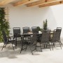 Sillas de jardín plegables 8 uds acero y textileno gris melange de , Sillas de jardín - Ref: Foro24-3157294, Precio: 321,35 €...